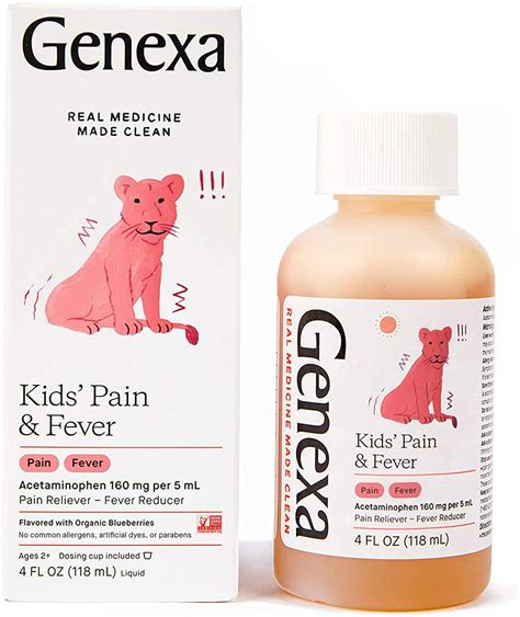 Genexa Childrens Acetaminophen Pain And Fever Reducer 4 Oz Organic