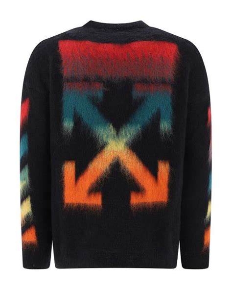 Off White C O Virgil Abloh Diag Sweater In Black For Men Lyst