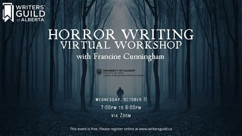 Horror Writing Workshop with Francine Cunningham (VIRTUAL – Oct. 11 ...