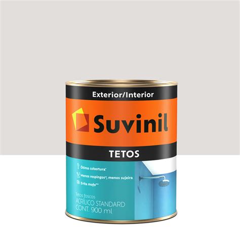 Tinta Acr Lica Fosco Tetos Standard Branco Neve Ml Suvinil Leroy