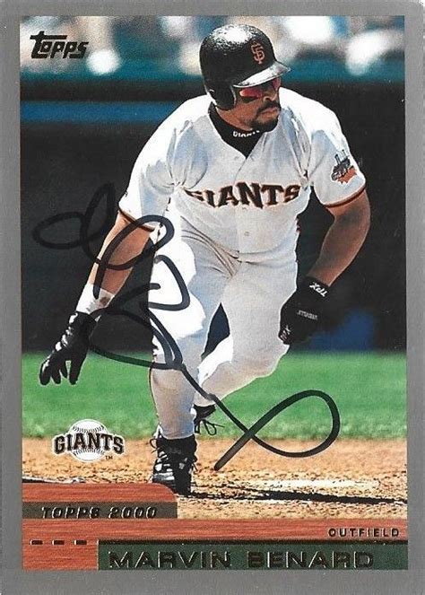 Sf Giants Autographed Baseballs Marvin Baseball Cards Sports Hs