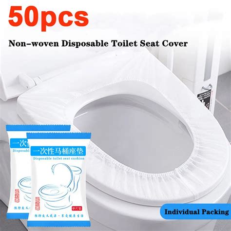 50 10pcs Disposable Toilet Seat Cover Portable Travel Camping Hotel Bathroom Non Woven Fabric