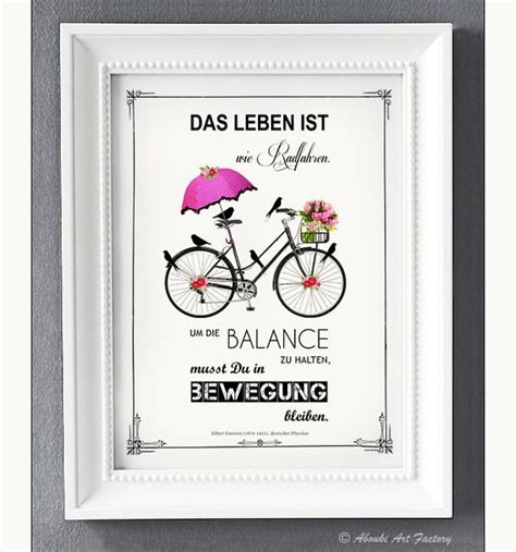 Kunstdruck A Das Leben Ist Wie Radfahren Einstein Zitate Geschenke