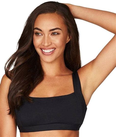 Sea Level Essentials Square Neck B Dd Cup Bikini Top Black Big