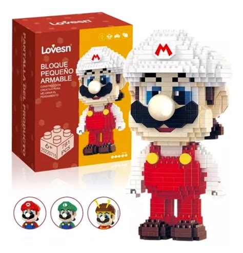 Rompecabezas D Super Mario Bros Mini Bloques Armables Block Mercadolibre