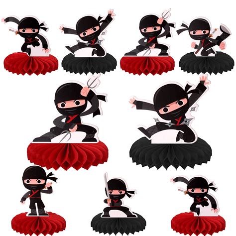 Buy Pcs Ninja Party Honeycomb Table Centerpiece Double Sided Martial