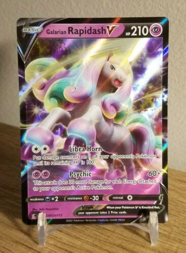 GALARIAN RAPIDASH V Pokemon SWSH111 ULTRA RARE Full Art Holo Promo