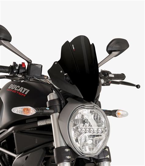 Ducati Monster R S Puig Naked New Generation Touring Black Windshield N