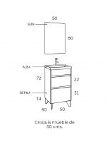 Mueble Ba O Fondo Reducido Con Patas Berna De Coycama