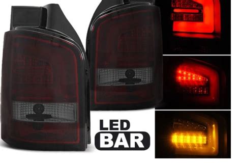 LAMPY DIODOWE VW T5 04 10 15 RED SMOKE LED BAR Sklep Internetowy