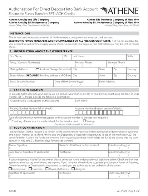 Fillable Online Fillable Form 266771 Accordia Life Electronic Funds