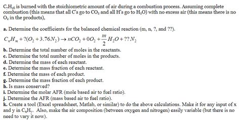 Solved C H16 Is Burned With The Stoichiometric Amount Of Air Chegg