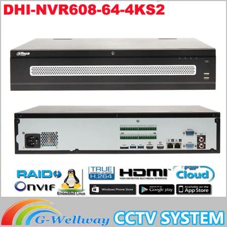 Original Egnlish Version Dahua 4K 64ch DH NVR608 64 4KS2 64 CHANNELS