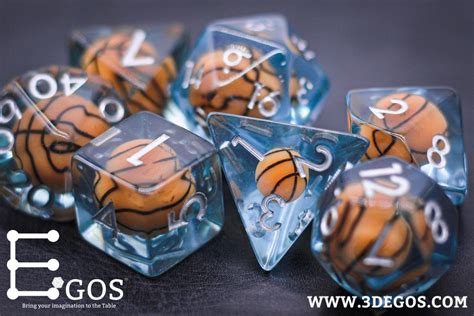 Basketball Dnd Dice Set For Dungeons And Dragons Dandd Etsy