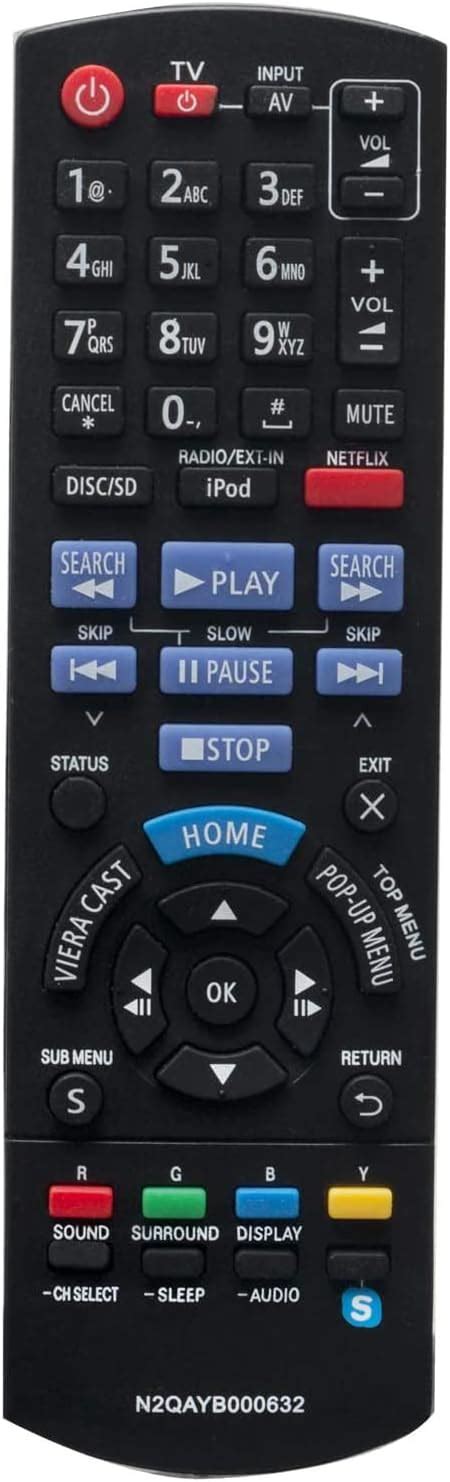 PERFASCIN N2QAYB000632 Replacement Remote Control Fit For Panasonic Blu