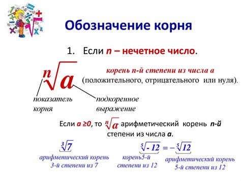 Корень n-й степени - презентация онлайн