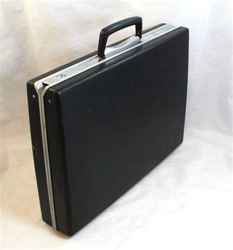 Iconic S Black Samsonite Super Slim Hard Side Briefcase W Key Free