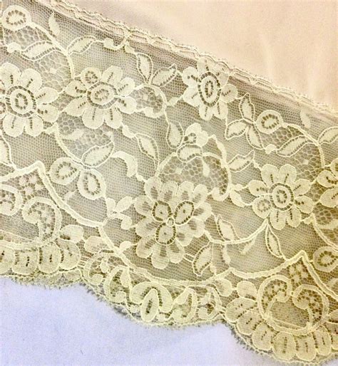 Vintage Gossard Artemis Full Beige Nude Lace Slip Gem