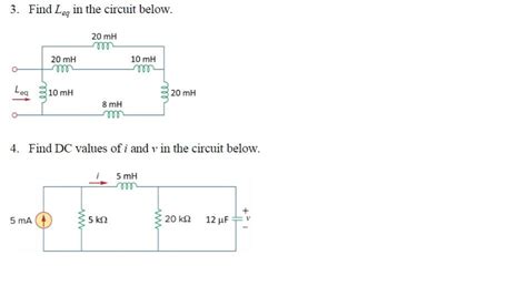 Solved Find Leq In The Circuit Below Find Dc Values Chegg