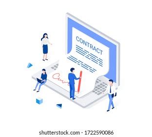 Electronic Invoice Notice Payment Isometric Concept Stock Vector