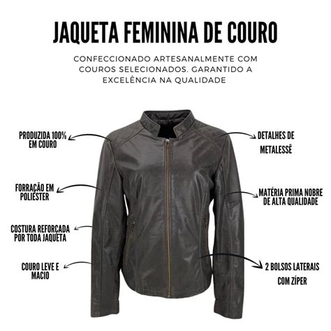 Jaqueta Feminina Badana Couro Metalass Kraky Caf Ref A Badana