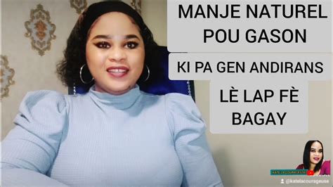 Manje naturel pou gason ki pa gen andurans lè lap fè bagay konprime