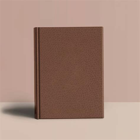 Premium Photo Blank Brown Color Book Cover Image For Mockup Concept