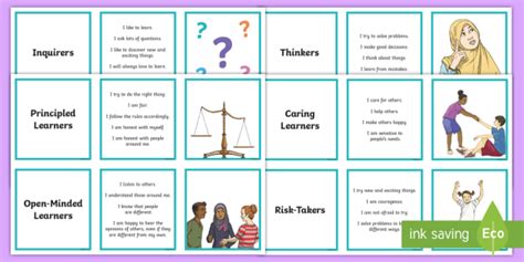 Pyp Learner Profile Matching Cards Teacher Made