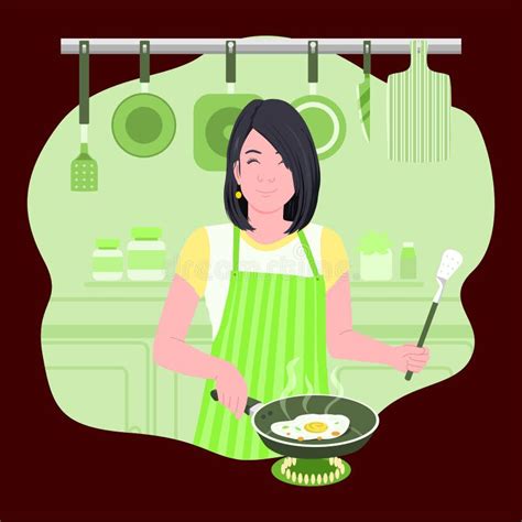 Cute Girl Cooking Breakfast Cartoon Stock Illustrations – 379 Cute Girl Cooking Breakfast ...