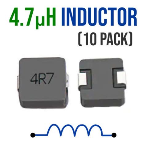 Inductor 4 7μH SMD Shielded 7 x 7 x 3mm 10 Pack Micro Robotics