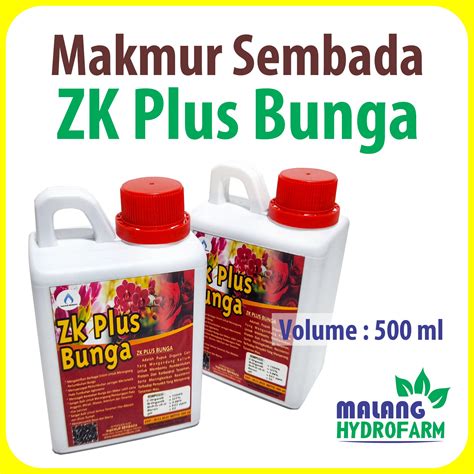 Pupuk Organik Cair ZK Plus Bunga 500 Ml POC Tanaman Hias Organic Alami