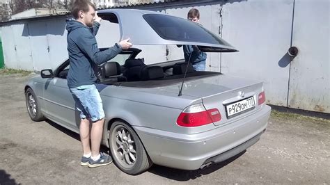 Bmw 3 E46 Снятие Хардтопаhardtop на кабриолете Youtube