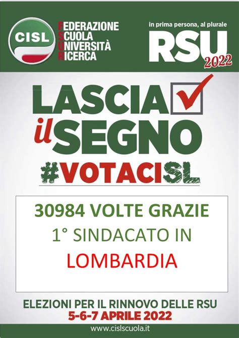 Elezioni Rsu Cisl Scuola Il Sindacato Pi Votato In Lombardia Cisl