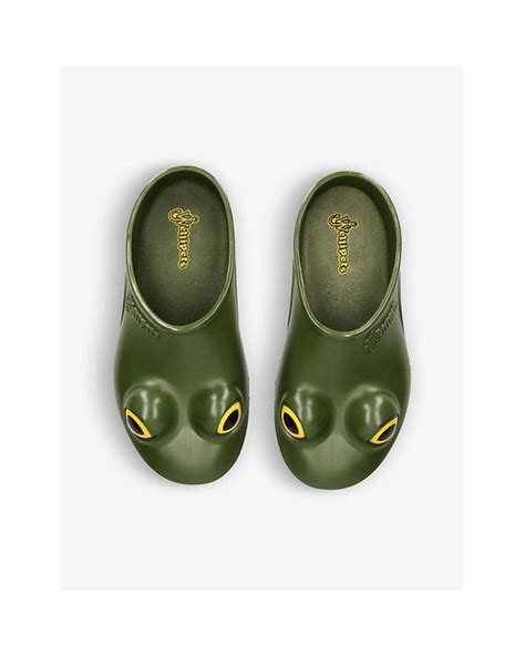 Jw Anderson X Wellipets Frog Hand Painted Pvc Clogs In Green For Men Lyst