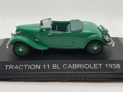 CITROEN TRACTION 11 BL CABRIOLET VERT 1938 1 43 BOITE