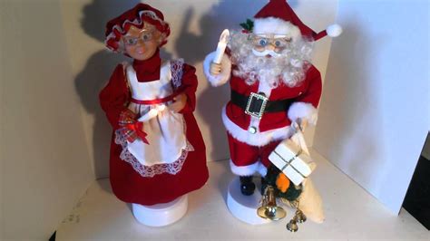 Mr And Mrs Santa Claus Animated Lighted Youtube