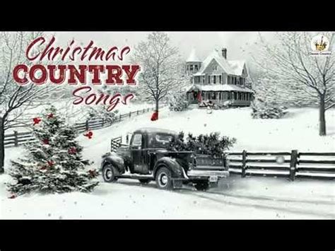 An Old Truck Driving Past A Christmas Tree In Front Of A House With The