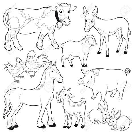 Farm Animals Clipart Outline 10 Free Cliparts Download Images On