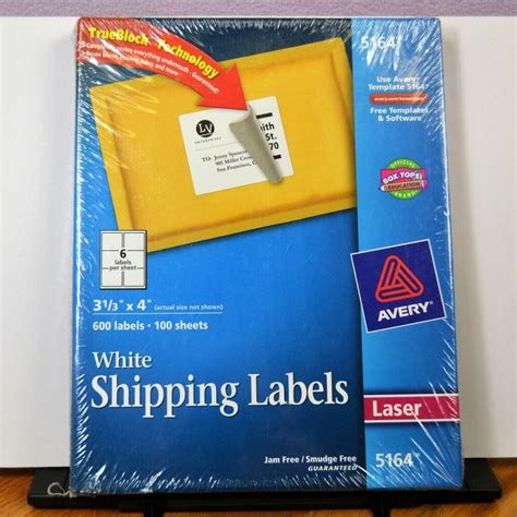 Avery 5164 Laser Shipping Labels 3 13 X 4 White 600 Labels