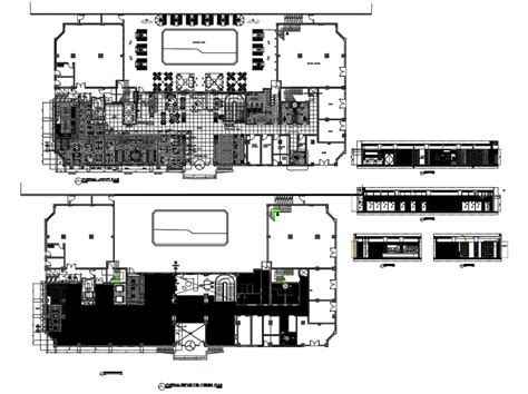 House Kitchen All Sided Section Layout Plan And Auto Cad Drawing