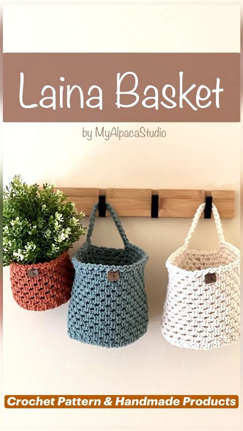 Crochet Pattern Hanging Wall Baskets Vegetable Baskets Tutorial Artofit