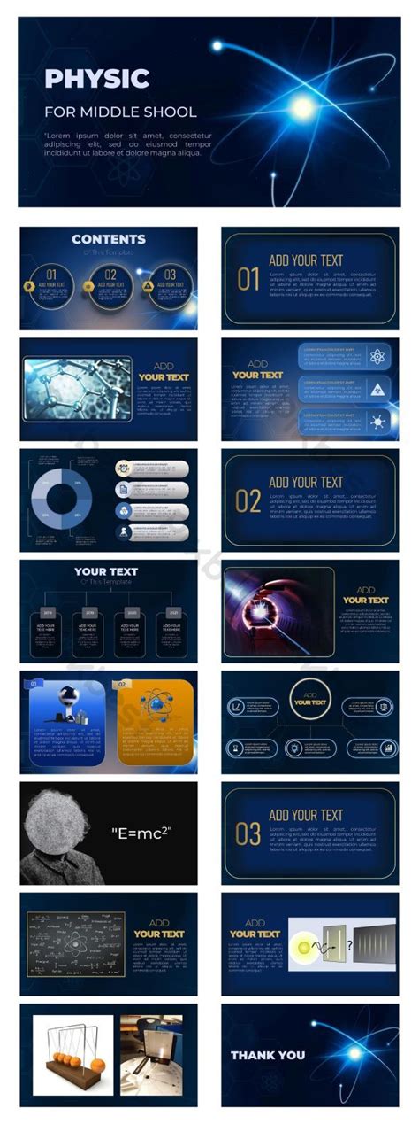 Physics Presentation Powerpoint Template Blue PowerPoint | PPTX Template Free Download - Pikbest