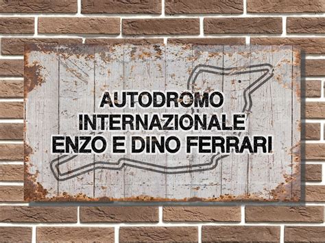 Autodromo Internazionale Enzo E Dino Ferrari Imola Circuit Board Sign