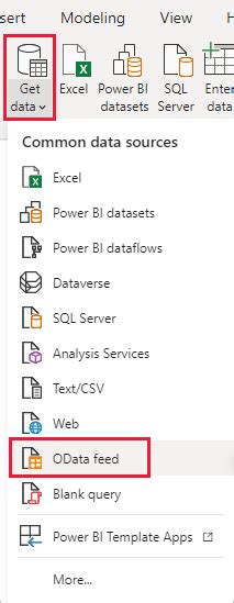 Verbinden Mit Einem Odata Feed In Power Bi Desktop Power Bi