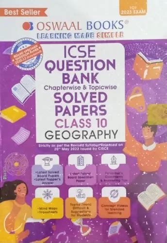 ICSE QUESTION BANK CHAPTERWISE TOPICWISE SOLVED PAPERS CLASS 10 GEOGRAPHY