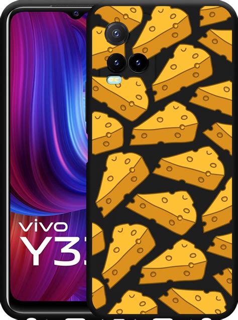 Vivo Y33s Hoesje Zwart Cheesy Designed By Cazy Bol