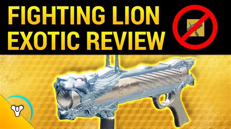 Destiny 2 Fighting Lion Exotic Review Pre Curse Of Osiris Youtube