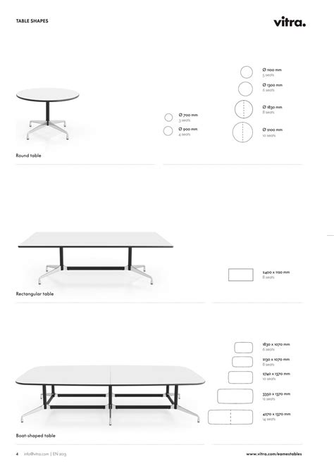 Eames Tables Vitra Pdf Catalogs Documentation Brochures Eames