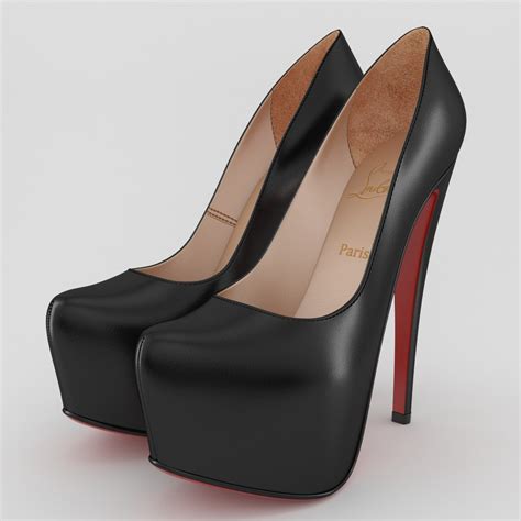 Christian Louboutin Daffodile Black 3d Model