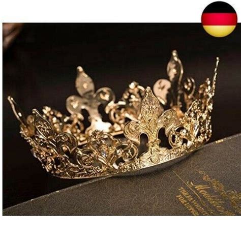 SWEETY Gold Barock Königin Krone für Frauen Strass Hochzeit Krone für